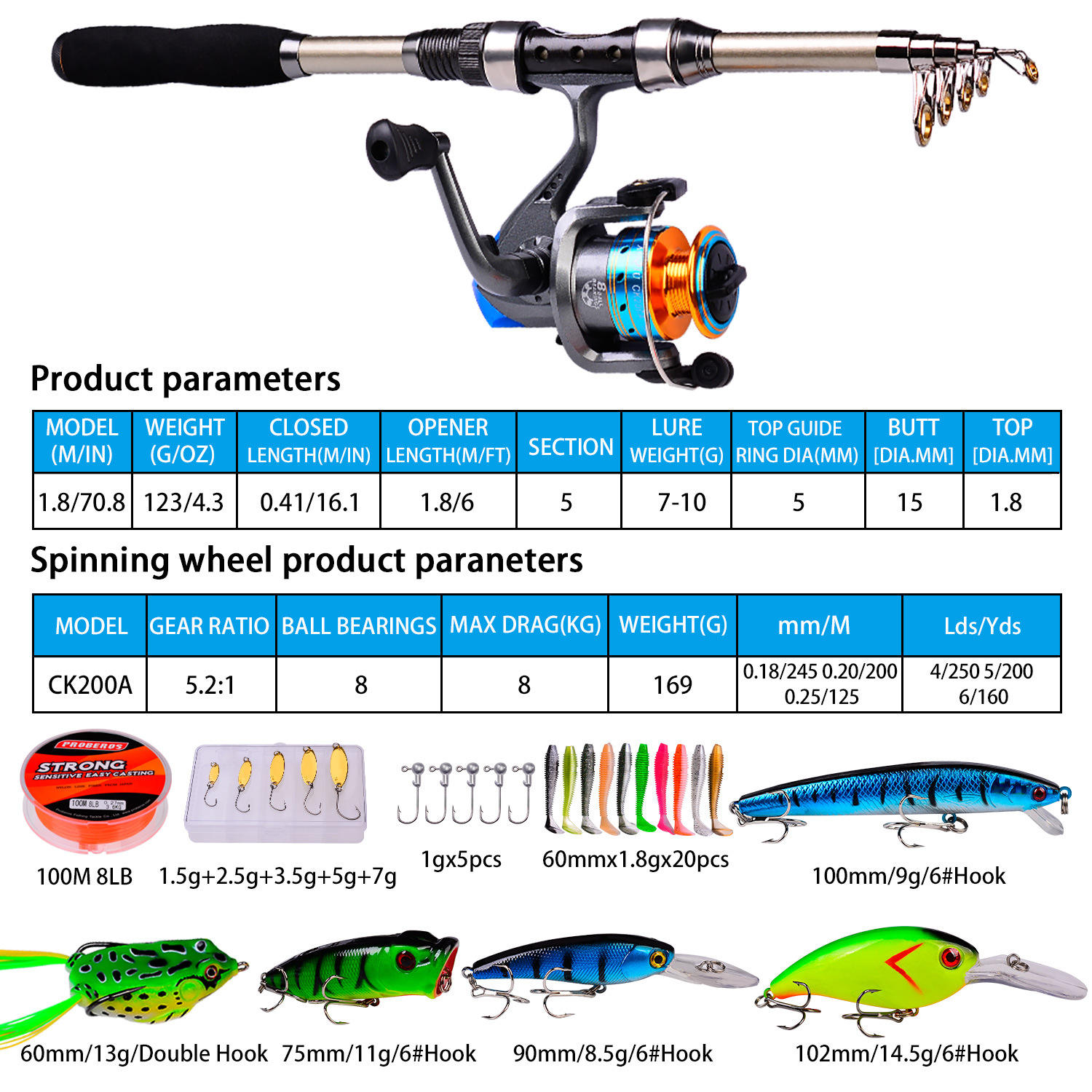 Conjunto de Vara e Carretilha  - Fishing Rod Combo avaliação e preço